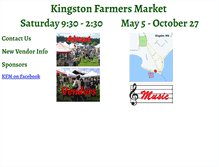 Tablet Screenshot of kingstonfarmersmarket.com